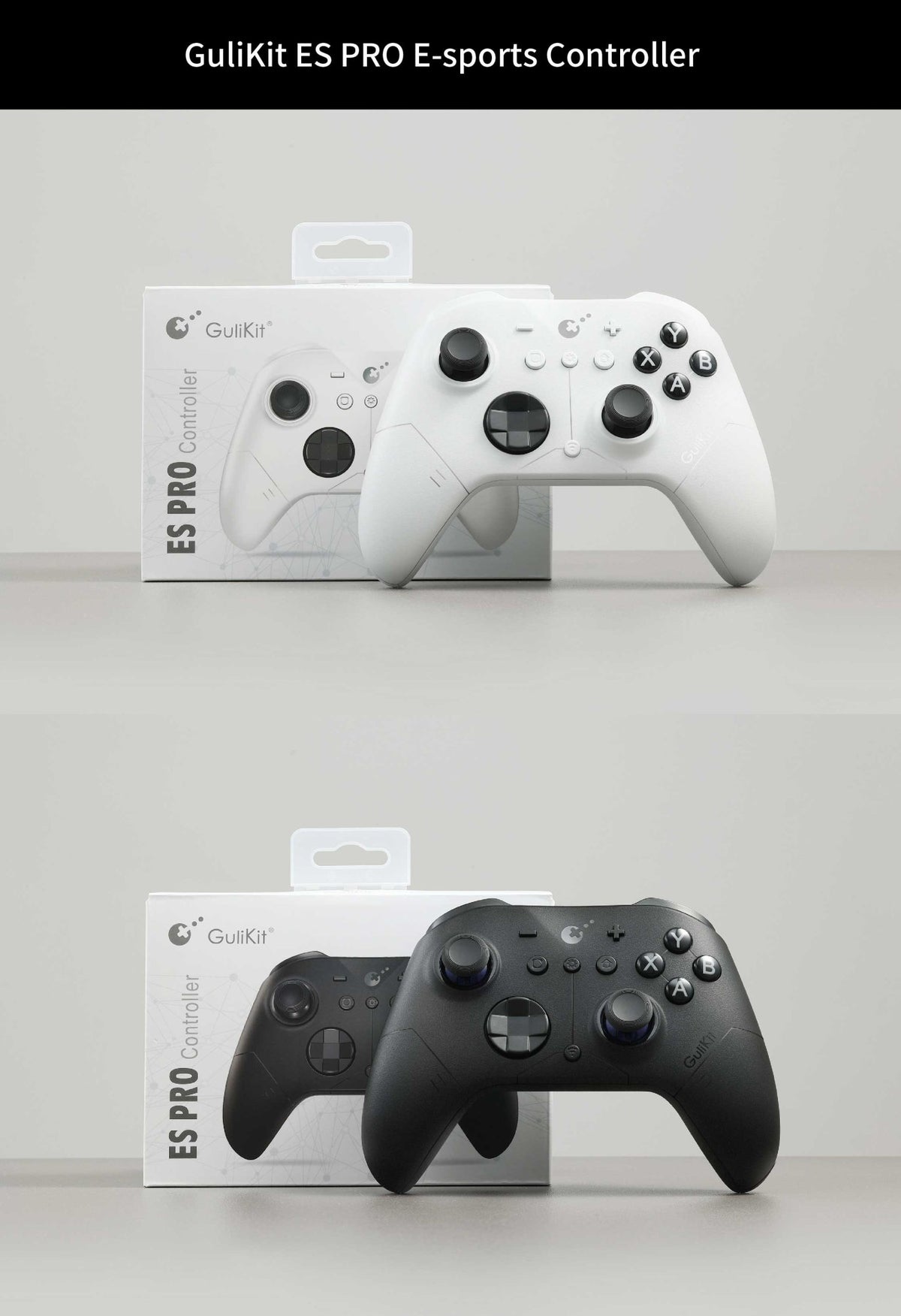 GuliKit ES Pro E-sports Bluetoth Controller,Wireless Gamepad with TMR Joystick for Nintendo Switch 1/2PC Windows Android