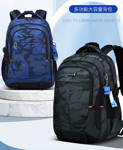 Mochila de camuflagem nova 2025 para viagem ao ar livre, para homens, 2 tamanhos, para o sexo masculino, mochila escolar de alta capacidade para universitários e meninos