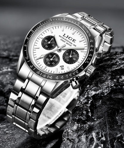 2025 LIGE Top Brand Luxury New Men Watch Quartz Man Watches Waterproof Luminous Watch for Men Date Chronograph Sport Wristwatch