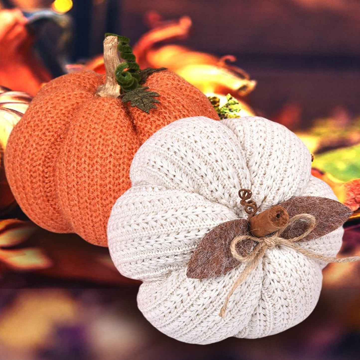 Halloween Decoration Knitted Pumpkin Halloween Festival Party Family Atmosphere Decor Bonsai Pendant Pumpkin Ornament Gifts