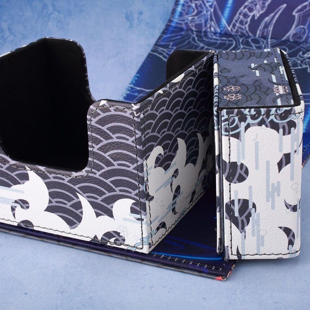 Caixa de Deck Cyber End Dragon Dicewinder para YGO, Armazena 100 Cartas com Double-Sleeve, Caixa de Armazenamento de Cartas com Bandeja de Dados para TCG MTGames PTCG OPCG