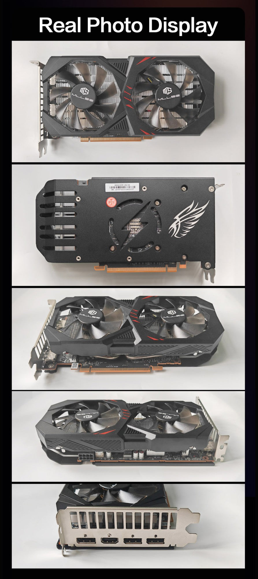 MLLSE AMD RX 6600M 8GB Placa de Vídeo GPU GDDR6 128Bit 7nm Versão com Heat Pipes Suporta Desktop CPU rx6600m 8gb Brasil