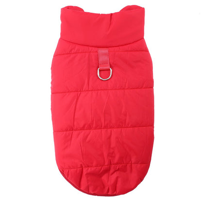 Jaqueta Corta-vento para Cães Pequenos e Médios Outono Inverno Quente com Argola em D Roupas para Filhotes de Chihuahua Schnauzer Fantasia de Lã para Animais de Estimação