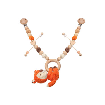 Baby Crochet Stroller Toys Wooden Hanging Ocean Stroller Teething Rattle Bell Animal Mobiles Gym Stroller Pendants Gifts Toys