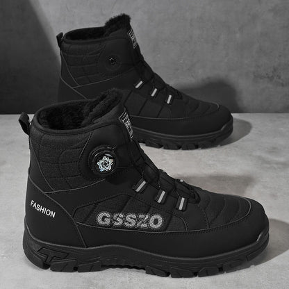 Winter New Swivel Buckle Fleece Waterproof Snow Boots Outdoor Non-slip and Wear-resistant
