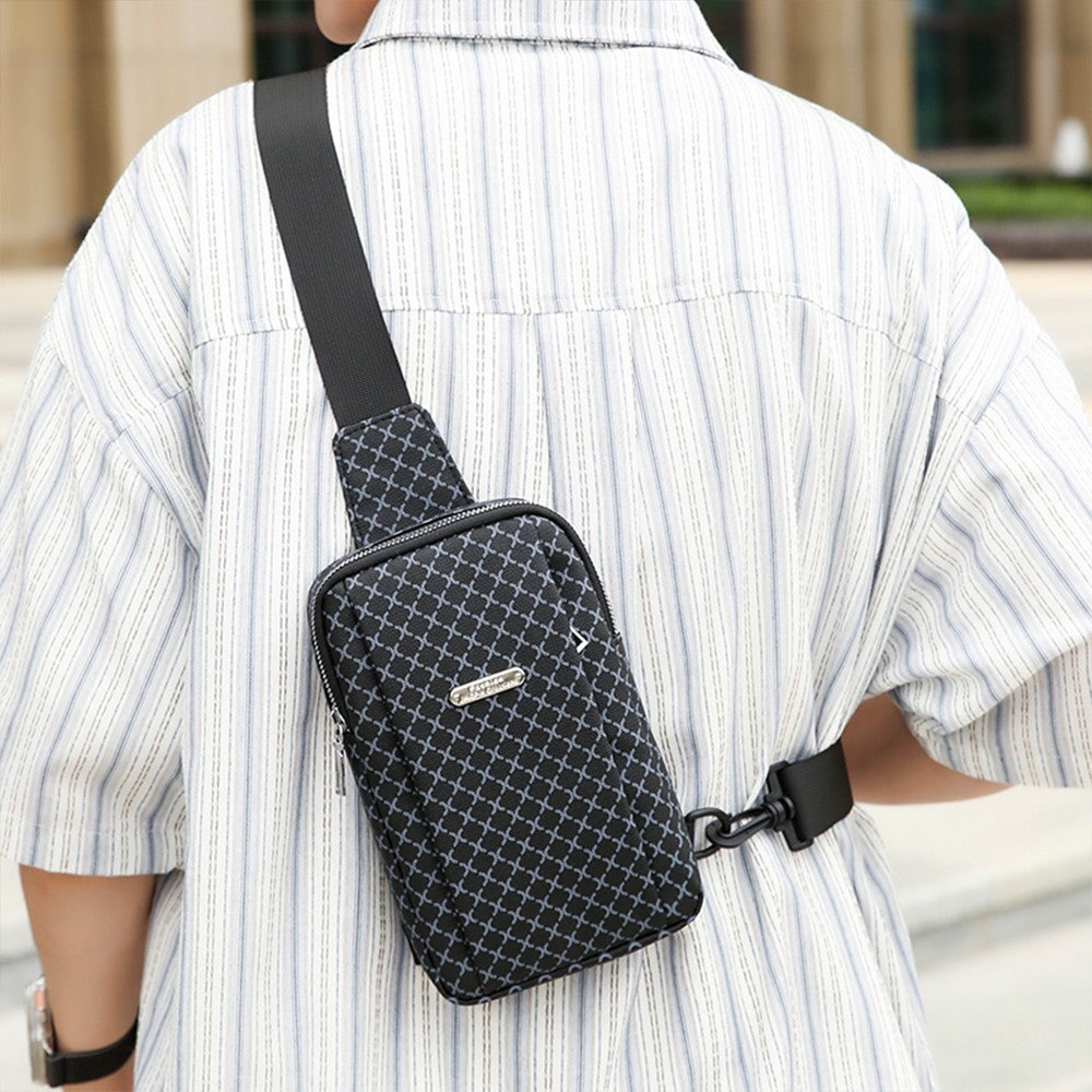 Men's Shoulder Bag, Crossbody Bag, Large-Capacity Casual Lightweight Handbag, Mobile Phone Commuter Backpack