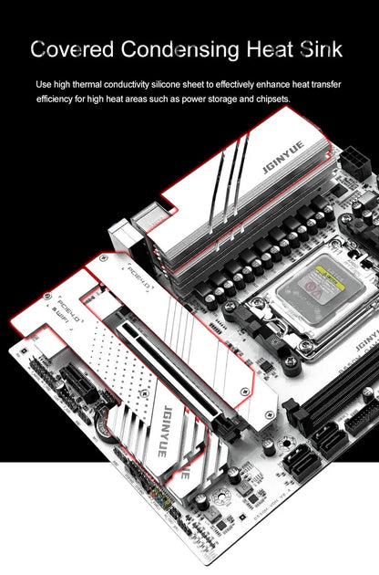 JGINYUE B650 Motherboard support AMD Ryzen 7600X/7700/7500F DDR5 PC desktop AM5 B650M GAMING PLUS AM5 B650