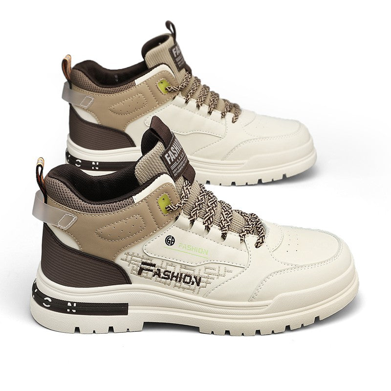Tênis Masculino Casual de Outono Vulcanizado, Tênis Esportivo Masculino para Caminhada, Tênis Masculino para Área Externa, Tênis Masculino com Sola Macia para Caminhada