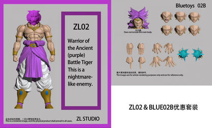 ?Presale? ZL STUDIO Dragon Ball Shf Thin Broly Ancient Tiger Warrior (Nightmare Enemy) 7 Inch Action Figure Model Toy Gift