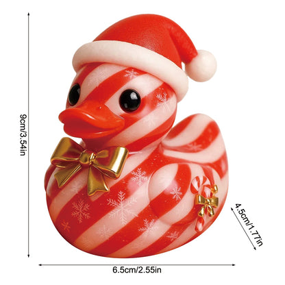 Creative Christmas Cute Duck Ornaments Xmas Festive Home Party Decoration Resin Lovely Gift For Home Office Tabletop Ornament