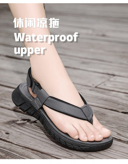 Men's simple casual sandals summer outdoor anti slip wear-resisting comfort beach shoes breathable fashion male walking slippers