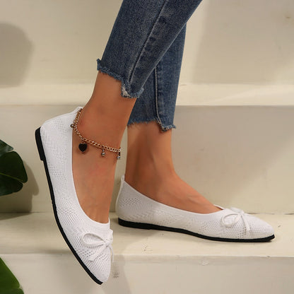 Summer 2024 New Style Pointed Toe Shallow Mouth Breathable Comfortable Casual Flats Shoes Wear-resistant Non-slip Loafers Women