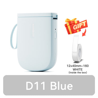 Mini Impressora de Etiquetas Portátil NIIMBOT D11 Nova Versão 300DPI Bluetooth Sem Fio Máquina de Etiquetas Impressora de Adesivos para Cozinha e Crachás