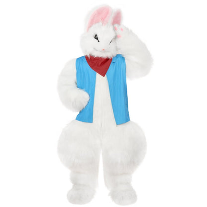 Adult Finished Product Full Set of Realistic Rabbit Fursuit Suit Cartoon Mascot Christmas Fancy Dress Halloween Mascot Costume
