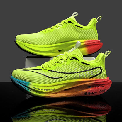 Air Cushion Carbon Plate Running Shoes Jogging Marathon Men Sports Breathable Lightweight Comfortable Nonskid Casual Sneakers