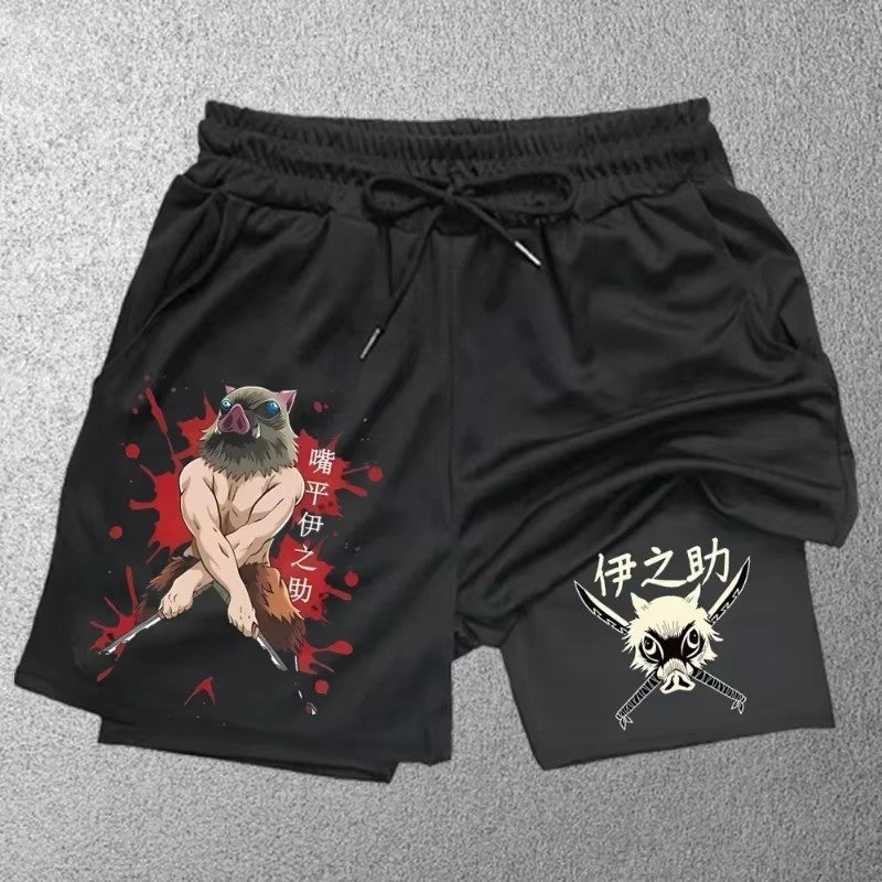 New Sports Shorts 2 in 1 Male Breathable and Informal Sportswear Double Layer Running M-3XL Basketball Shorts Gym Shorts