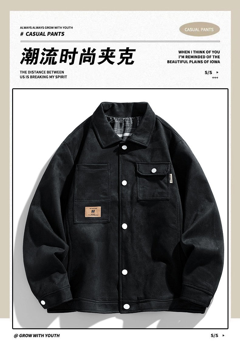 Leather Jacket Men Suede Coats Pocket Windbreaker Oversized 6XL 7XL 8XL Plus Size Street Moto Autumn Brand Waterproof Softshell