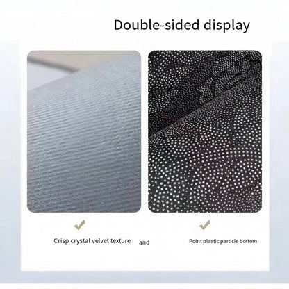 VIKAMA Christmas Theme Round Rug Reindeer Christmas Tree Pattern Living Room Rug Christmas Ambience Decoration