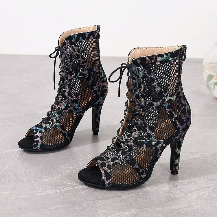 High Heels Women's Sandals New Open Toe Casual Latin Dance Shoes Girls' Ballroom Sandals Large Dance High Heels Women's Shoes 43