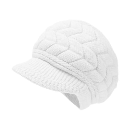 Women's Winter Solid Color Warm Knitting Loose Beret Leisure Ski Cap Korean Version Beret Plus Velvet Thick Knitting Ear Cap