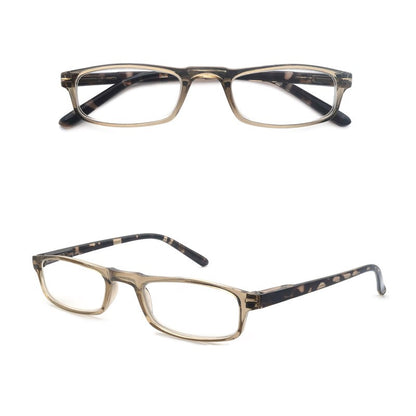 Women Men Reading Glasses Classic Small Rectangle Frame Spring Hinge Ulrta Comtable Wear Readers Eyeglass with Diopters