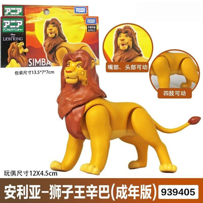 Quente O Rei Leão Brinquedos Bonecos de Ação Simba Mufasa Scar Modelo Animal Simulação Movimento Articulado para Presente de Aniversário Infantil