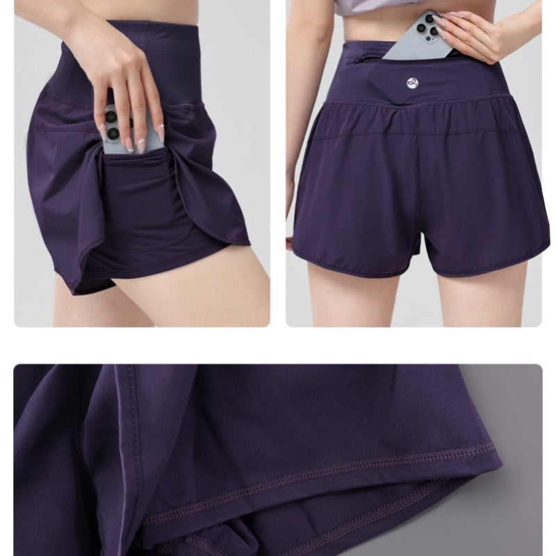 DRUR Women's Cycling Shorts High Waist Quick Drying Yoga Shorts Woman Summer Sports Short Pants With Inner Lining Gym Clothing