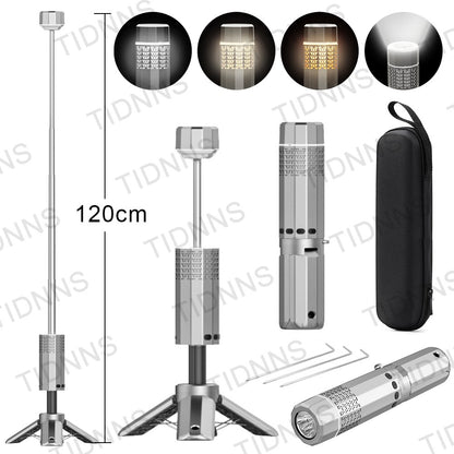 Telescopic Camping Light Rechargeable 21000mAh Portable Outdoor Camping Lantern 4 Light Modes With Tripod Storage Bag Emergency