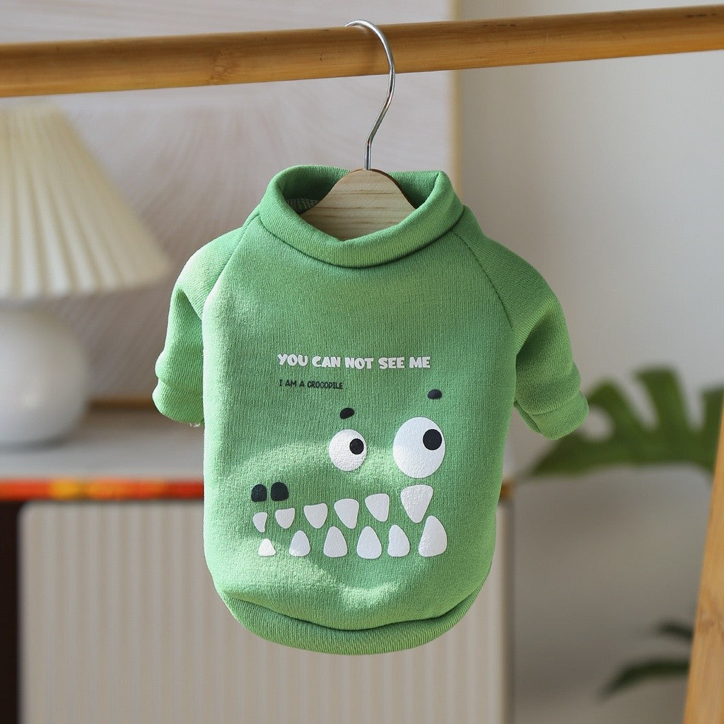 Roupa de Pet Suéter de Desenho Animado Camisa de Cachorro Outono E Inverno Suéter de Gato e Cachorro