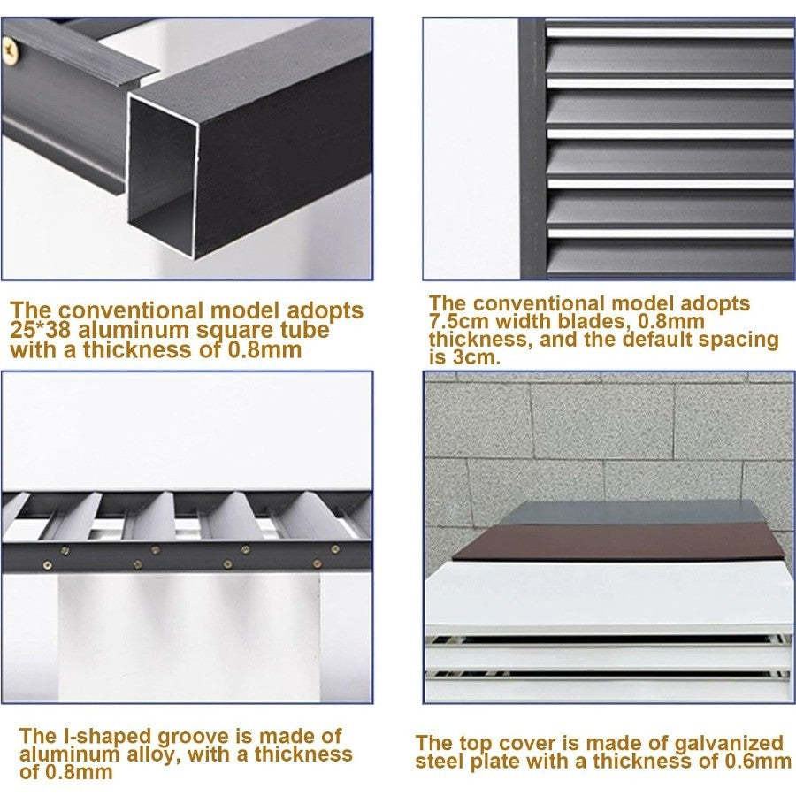 Mini split ac cover for outside unit brown durable weatherproof outdoor condenser cover kit with UV protection and waterproof f