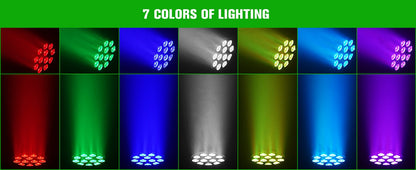 Somspot LED RGB Par Lights Remote & DMX Control Stage Light Effect Projector for Church Wedding Party Club Music Live