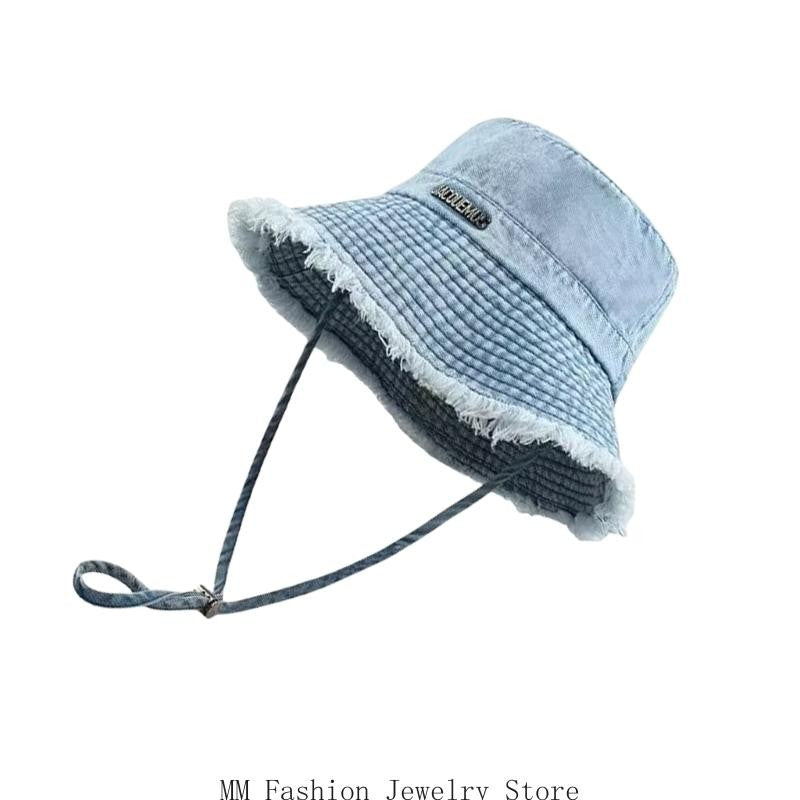 Fashionable Fabric Fabric Hat Adjustable Rope Hat for Women Spring Autumn Outdoor Activity Sun Protective Headwear