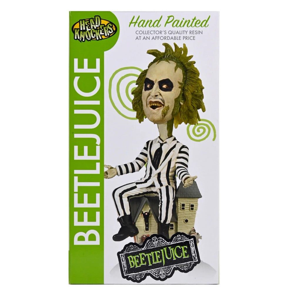 NECA HeadKnockers Beetlejuice (1988) - Beetlejuice Striped Suit Head Knocker 8" Action Figure Model Doll Garage Kit
