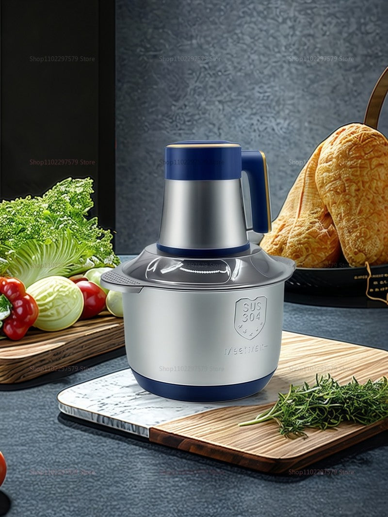 Moedor de Carne Elétrico Processador de Alimentos Aço Inoxidável 304 Multiuso Picador de Legumes Liquidificador de Papinha de Bebê Utensílio de Cozinha