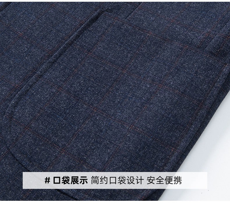 New Men's Blazer Fashion Middle-aged Business Casual Professional Wear Casual Loose British Style Sub-trend Four Seasons Suit