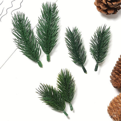 10/20Pcs Pine Branches Artificial Plants Christmas Wedding Home Tree Decor DIY Handcraft Bouquet Gift Box Fake Plants Needle
