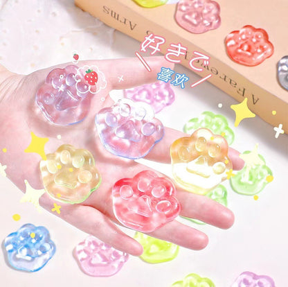 10/30/50Pcs Kawaii Cat Paws Sticky New And Unique Stress Relieving Toys Kids Birthday Party Favors Pinata Filler Cat Paws Sticky