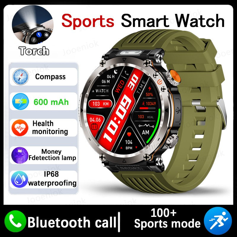 2025 Novo Relógio de Luxo Moderno 5ATM HT30 GPS Bússola Smartwatch Esportivo Masculino Externo AMOLED 366*366 NFC Frequência Cardíaca IP68 Smartwatch