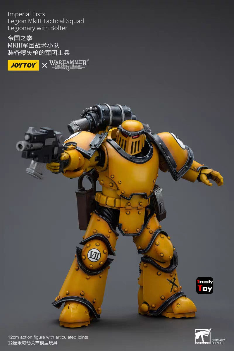 ?JOYTOY?Warhammer 40K Imperial Fists Mkll Legionários Táticos 4 Peças 1/18 Action Figure Brinquedo Colecionável