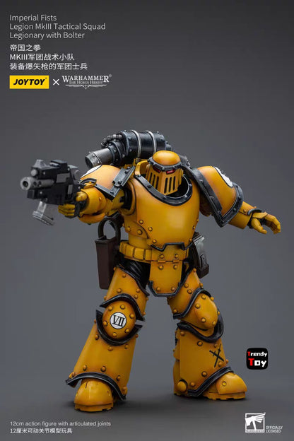 ?JOYTOY?Warhammer 40K Imperial Fists Mkll Legionários Táticos 4 Peças 1/18 Action Figure Brinquedo Colecionável