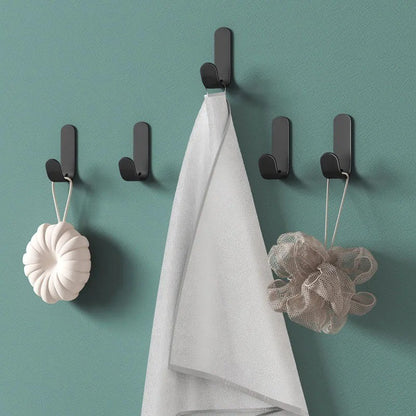 Self Adhesive Strong Wall Organizer Hook Behinddoor Key Cloth Hanger Hook Bathroom Robe Towel Holder Rack Kitchen Home Organizer