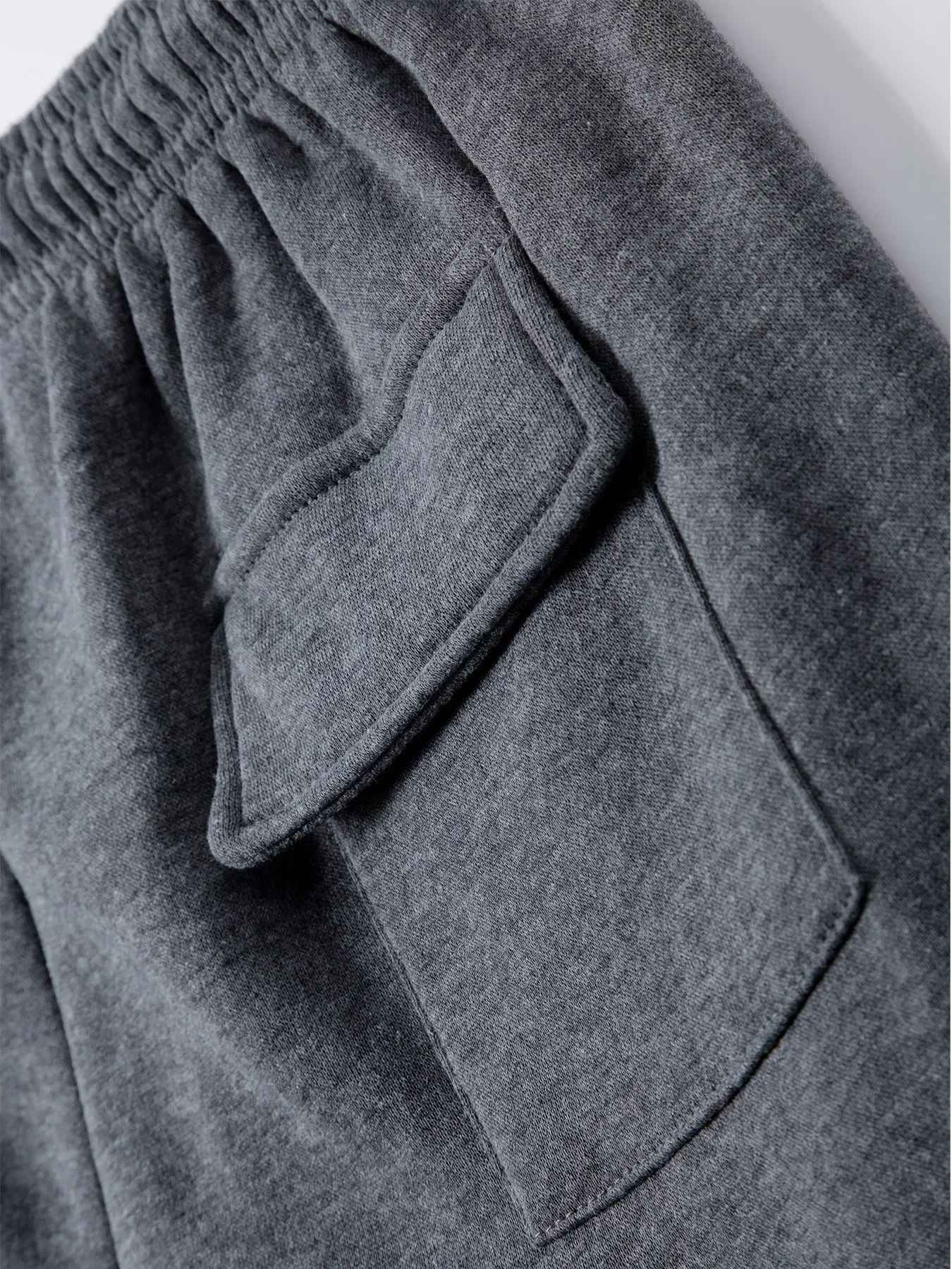 Calças de Moletom Masculinas Reta Casual Outono Inverno Calças Masculinas de Corrida Jogger Esportivas para Academia Calças Lisas com Vários Bolsos