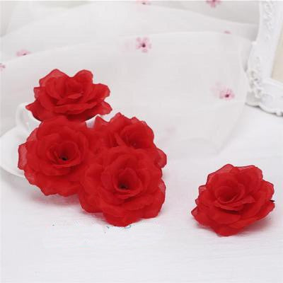 10pcs 8cm Black Artificial Rose Silk Flower Heads Decorative Flowers for Wedding Home Birthday Party New Year Banquet Decoration