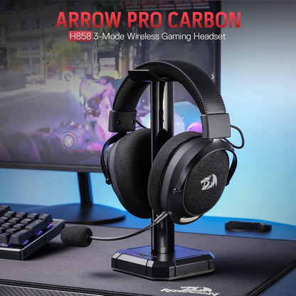 Headset Gamer Redragon H858, 2.4GHz/BT/Com Fio, Cinza