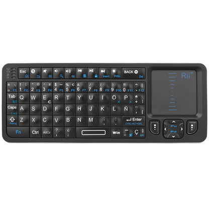 Rii K06 Mini Bluetooth Keyboard,Backlit 2.4GHz Wireless Keyboard with IR Learning Touchpad Android TV Box? Mac, Laptop, Windows