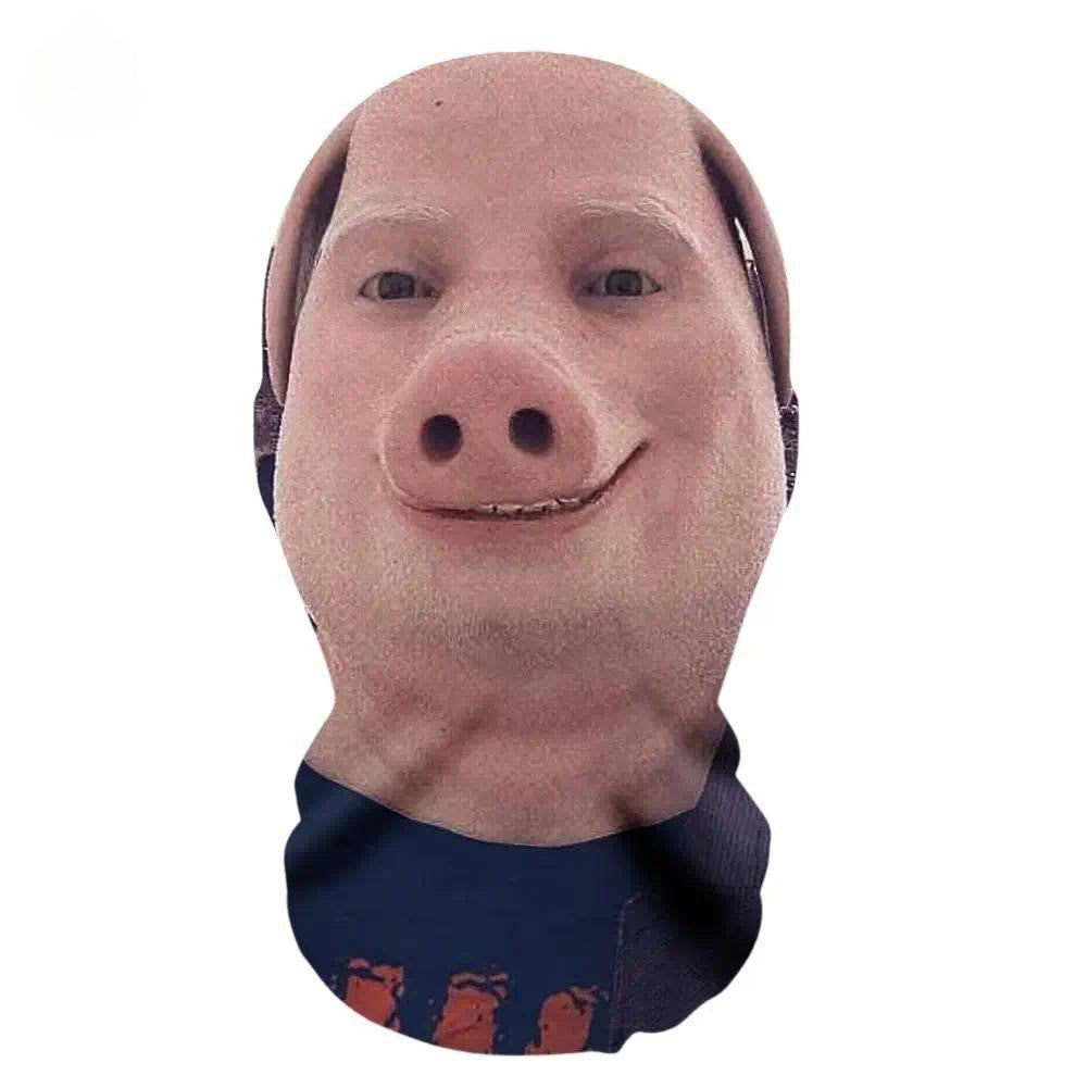 Full Face Funny Pig Mask, Breathable & Durable, Cosplay Theme Party Headgear Mask
