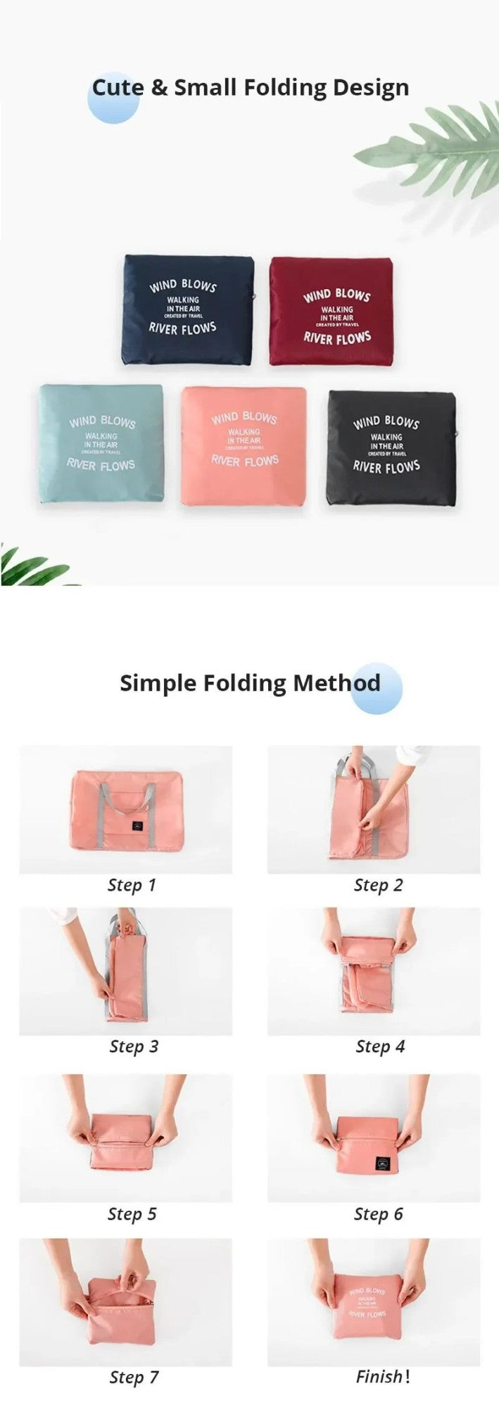 2 Pack Foldable Lightweight Travel Duffel Bag - Water Resistant Carry on Luggage for Overnight Hospital Gym Sports Tote