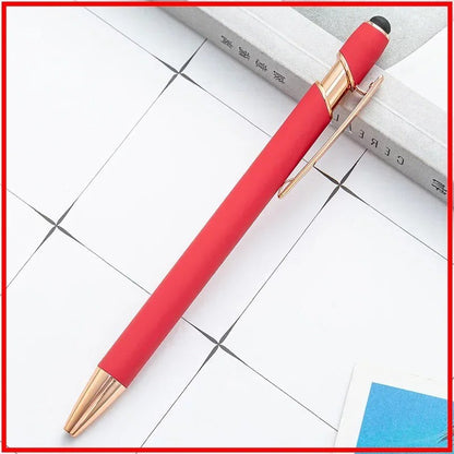100 Pcs Light - Metal Capacitive Universal Touch Screen Stylus Ballpoint Pen Free Custom Logo Writing Stationery Office Gifts