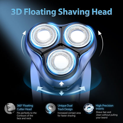 Sejoy Electric Razor for Men Rechargeable Electric Shavers Rotary Portable Travel Razor Idea Gift Beard Trimmer