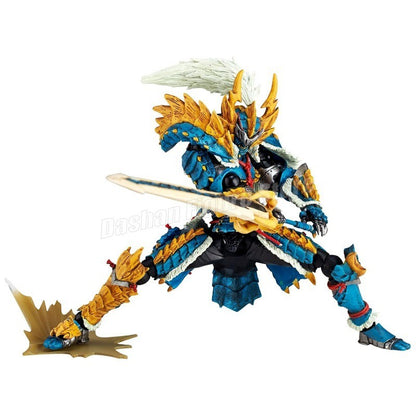 Kaiyodo Monster Hunter Rathalos Boneco de Ação Revoltech Yamaguchi Espadachim Modelo Reus Dragão de Fogo Macho Zinogre Brinquedo em Miniatura